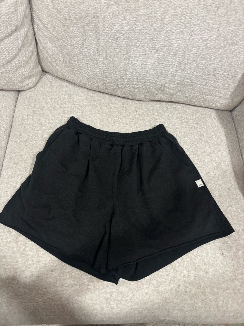 Vuori Black Athletic Shorts with Elastic Waist